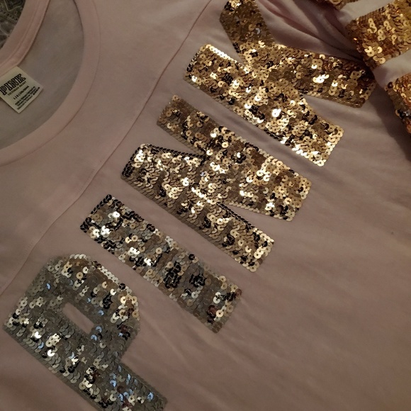 VS Pink Campus Crew  Long Sleeve Tee - Picture 3 of 5